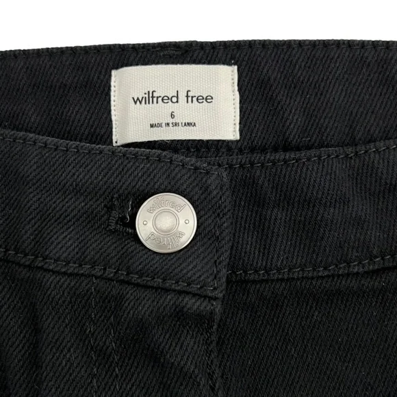 Aritzia Wilfred Free Twostep Flare Leg High Waisted Jeans Black Women’s Size 6 - Picture 9 of 13
